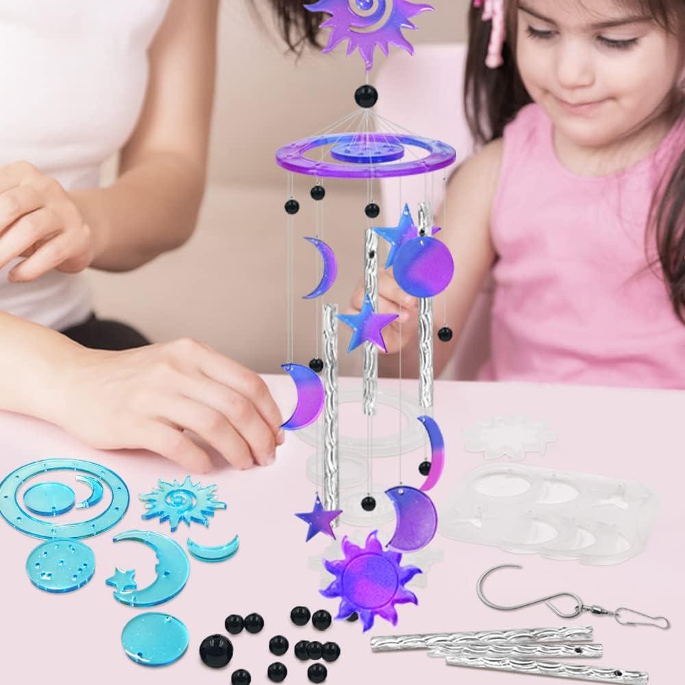 Kit de Moldes de Silicona DLAND 65 Piezas para DIY Campanas de Viento
