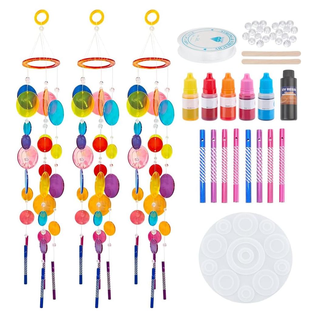 Kit de Moldes de Silicona para Campanas de Viento WEBEEDY 85 Pcs