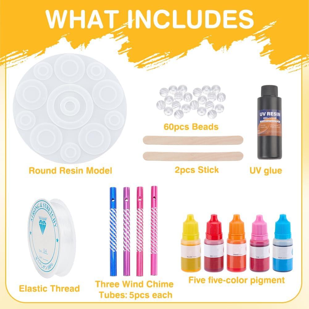 Kit de Moldes de Silicona para Campanas de Viento WEBEEDY 85 Pcs