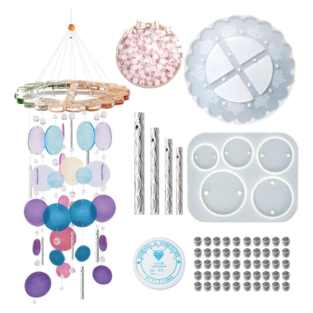 Juego de Moldes de Silicona BIGEBO para Campanas de Viento