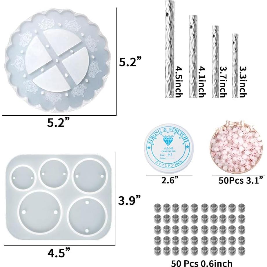 Juego de Moldes de Silicona BIGEBO para Campanas de Viento