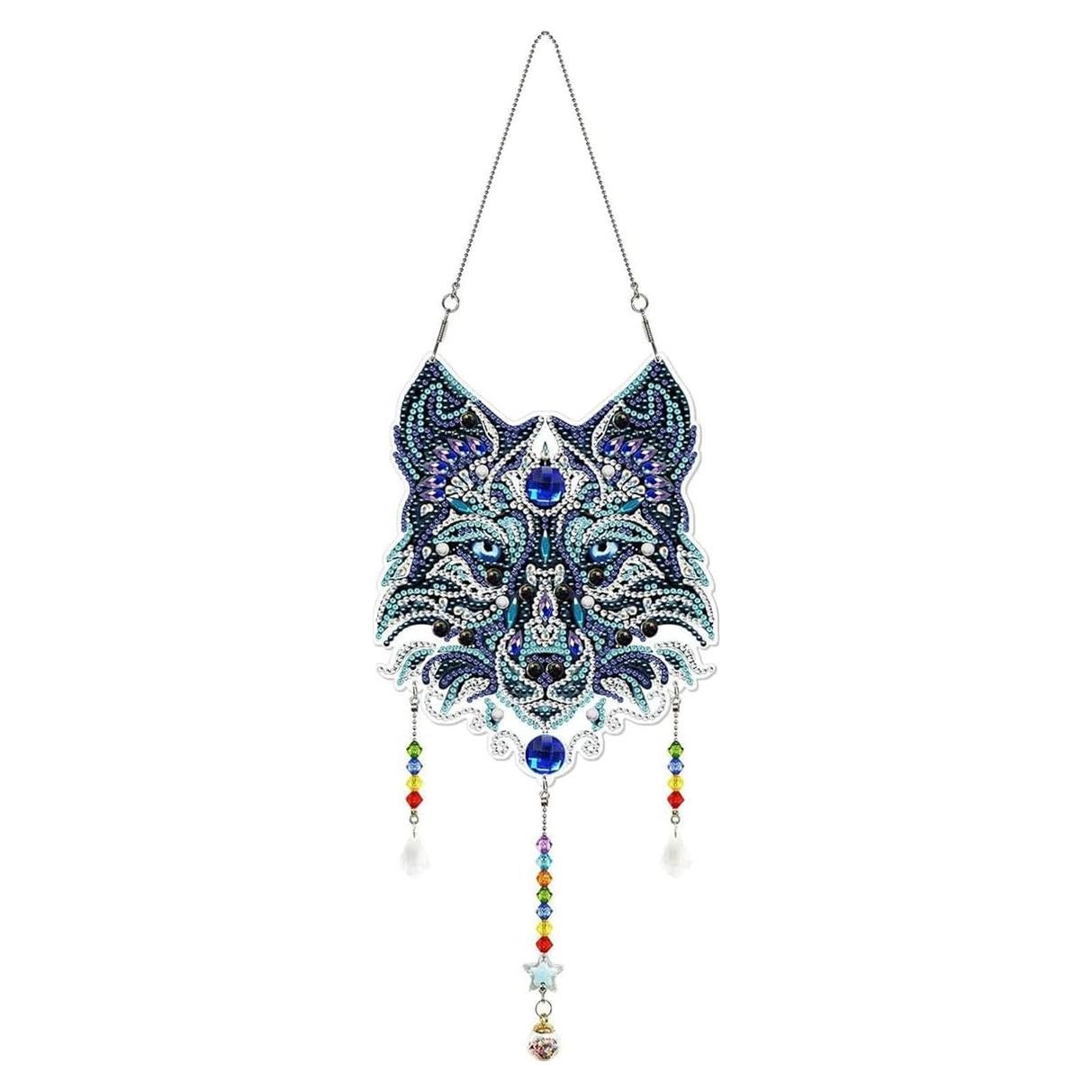 Adorno de Cristal Eimilaly Lobo de Hielo 20x20 cm