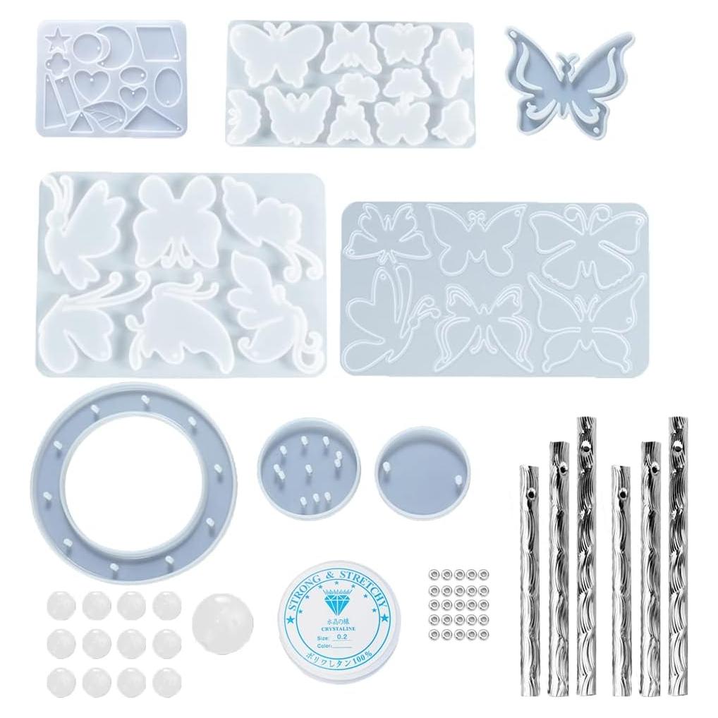 Kit 28 Moldes de Resina para Campanas de Viento BOSOIRSOU