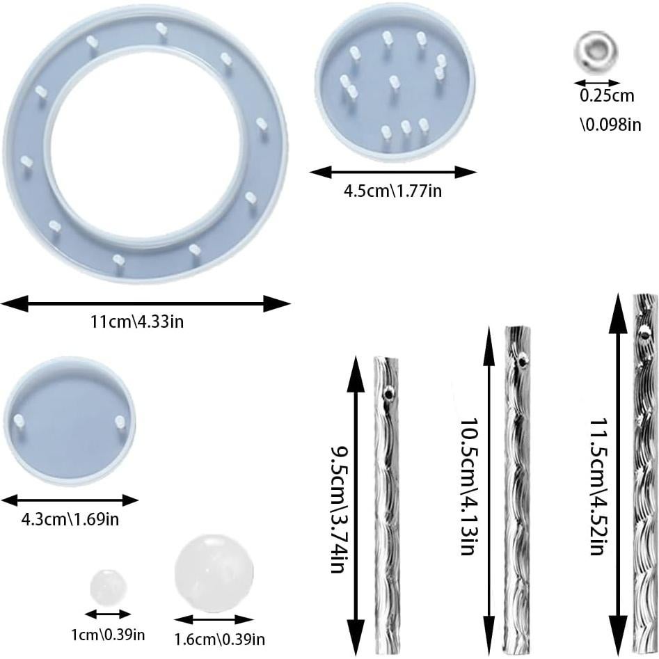 Kit 28 Moldes de Resina para Campanas de Viento BOSOIRSOU