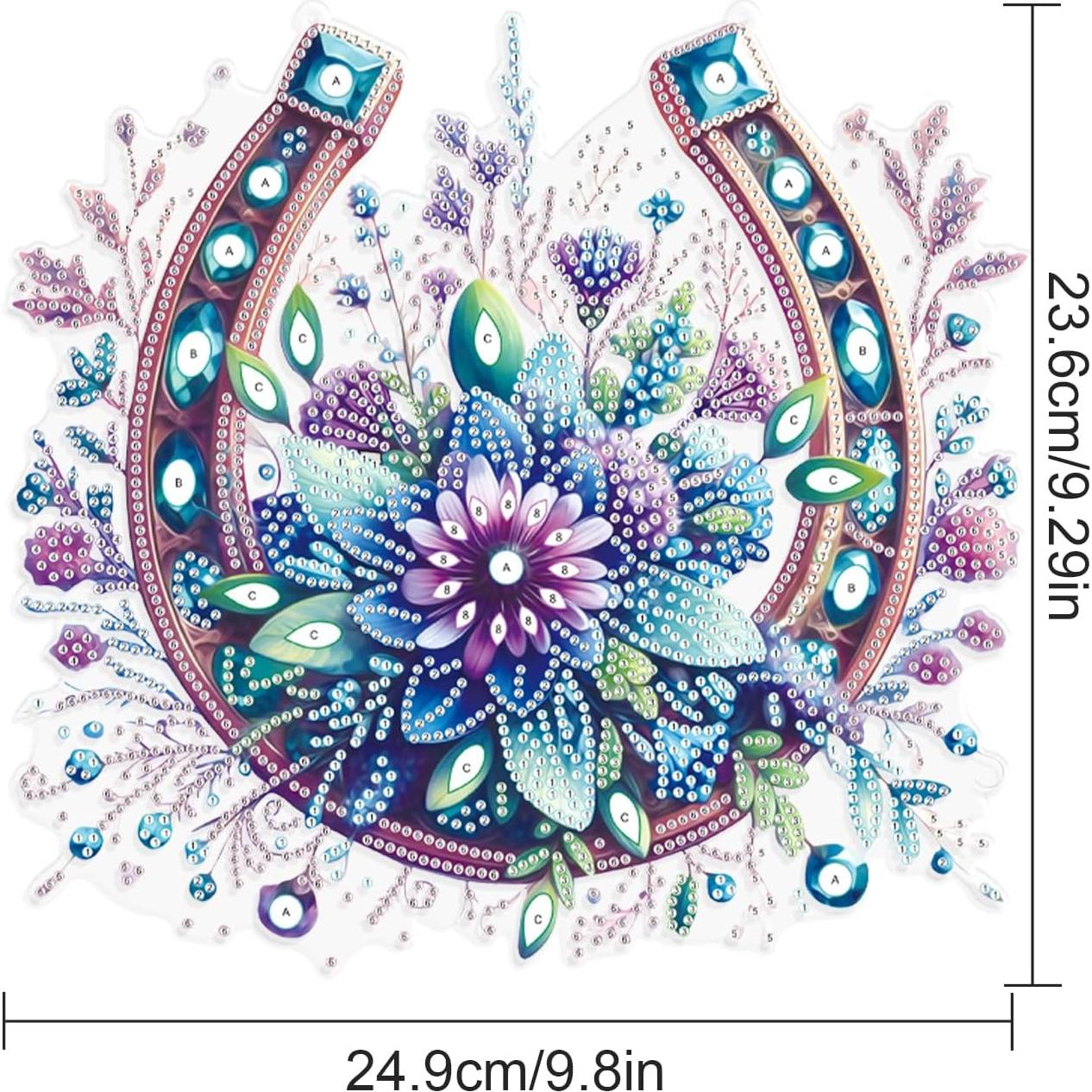 Kit de Pintura de Diamante JISHSHAY 16x16 cm Flor de Herradura