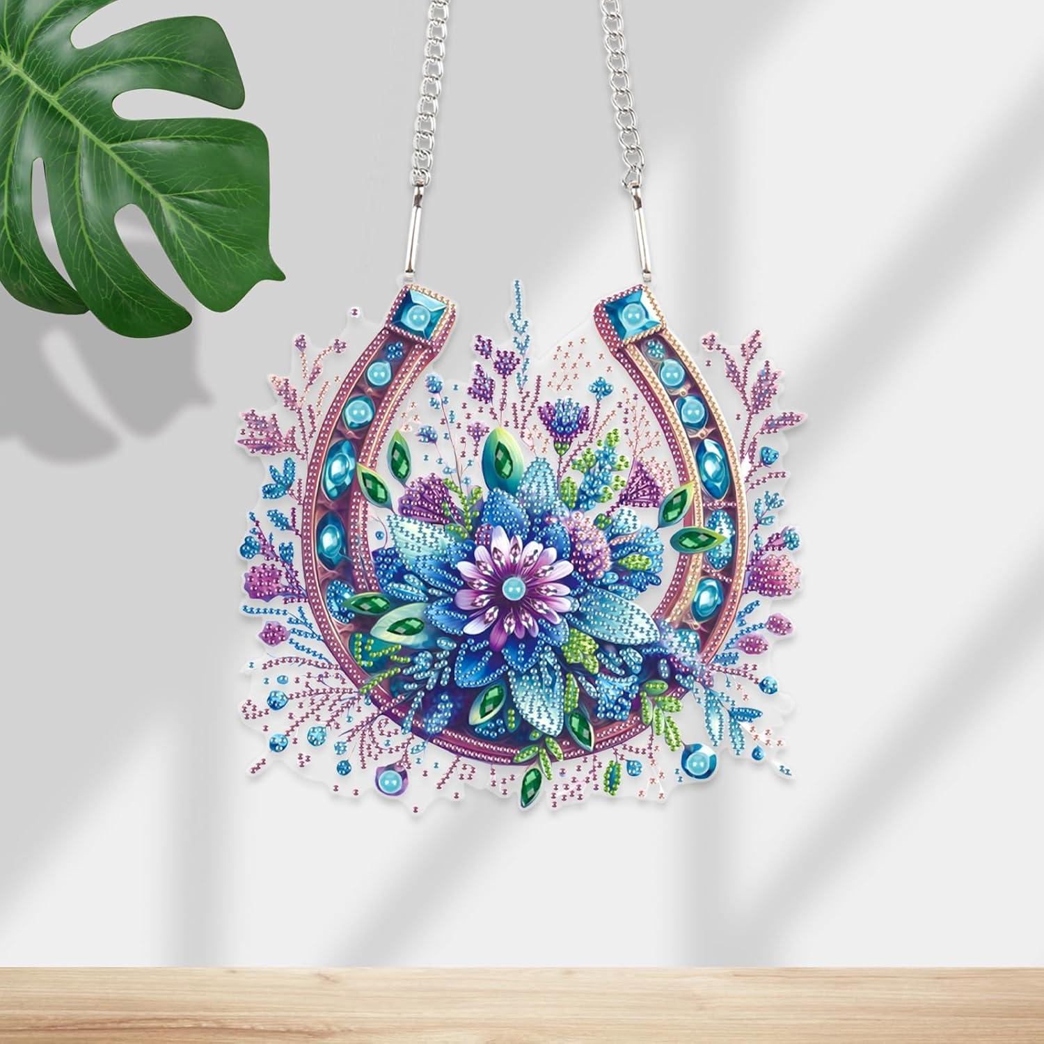 Kit de Pintura de Diamante JISHSHAY 16x16 cm Flor de Herradura