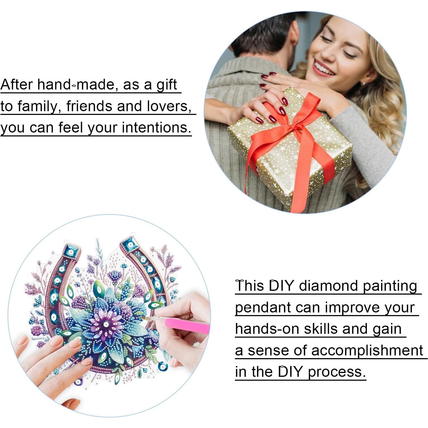 Kit de Pintura de Diamante JISHSHAY 16x16 cm Flor de Herradura