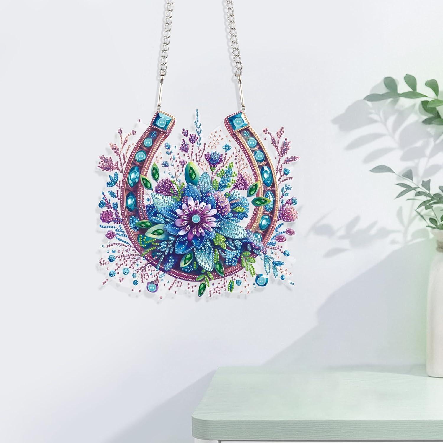 Kit de Pintura de Diamante JISHSHAY 16x16 cm Flor de Herradura