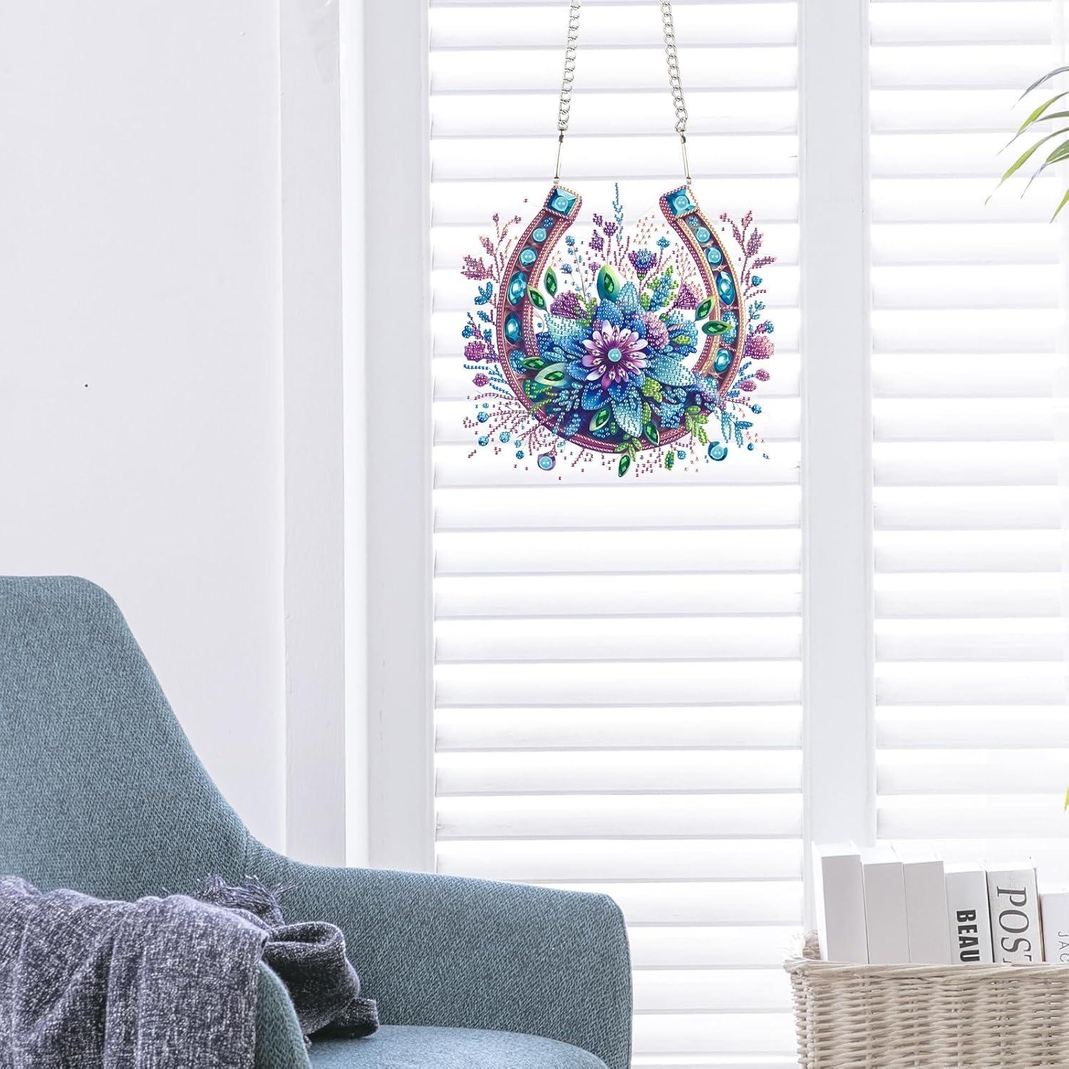 Kit de Pintura de Diamante JISHSHAY 16x16 cm Flor de Herradura