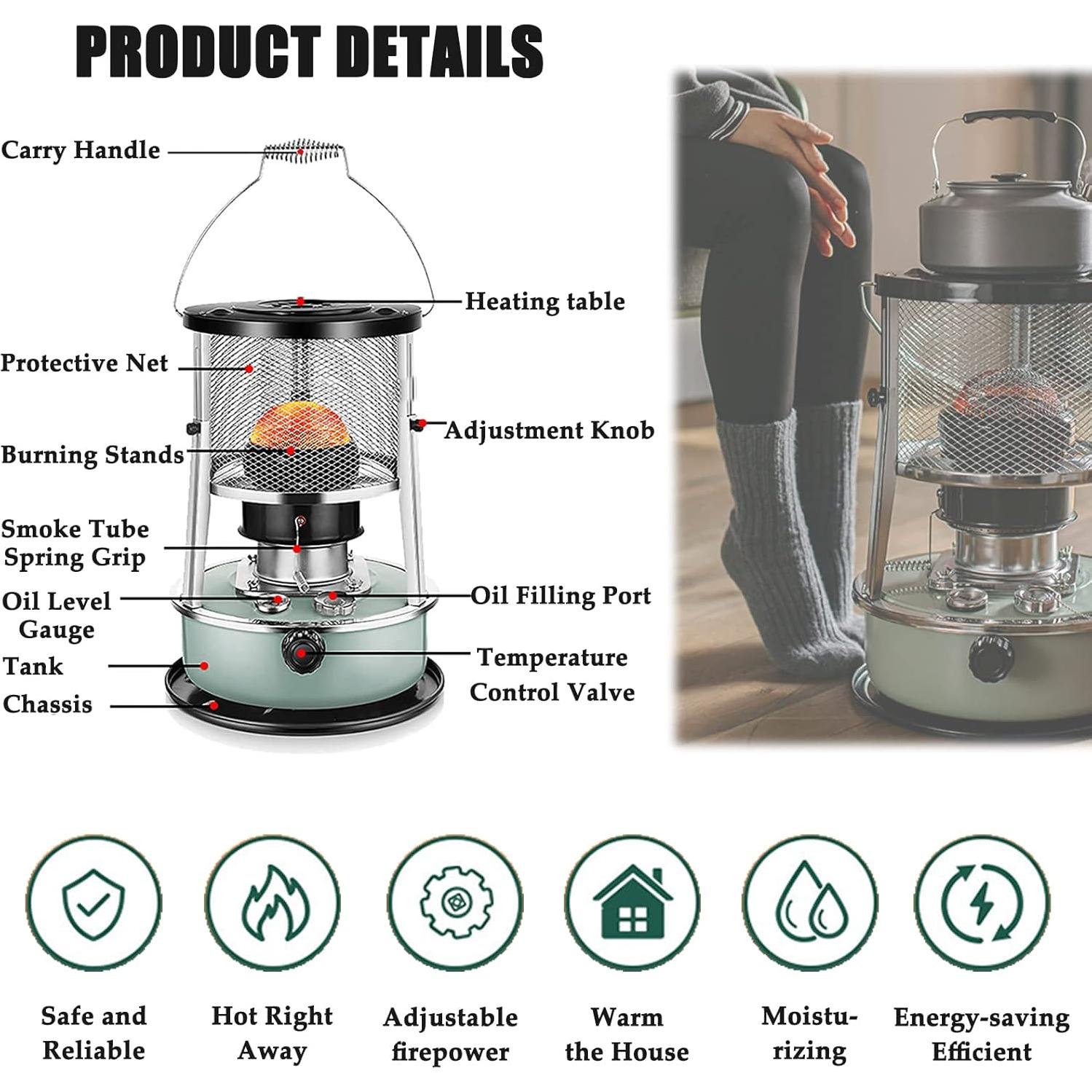 Calentador de Queroseno Windpost YY-097 9000 BTU Ajustable