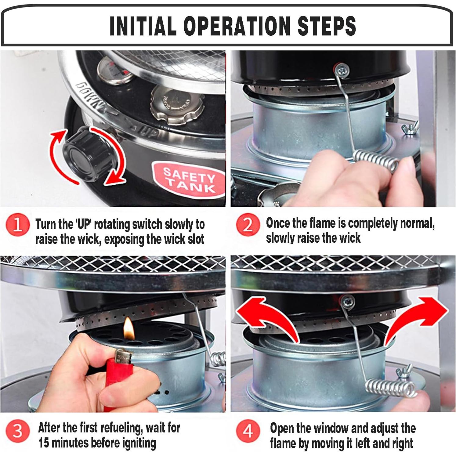 Calentador de Queroseno JHYCCDD 4.5L Portátil Azul