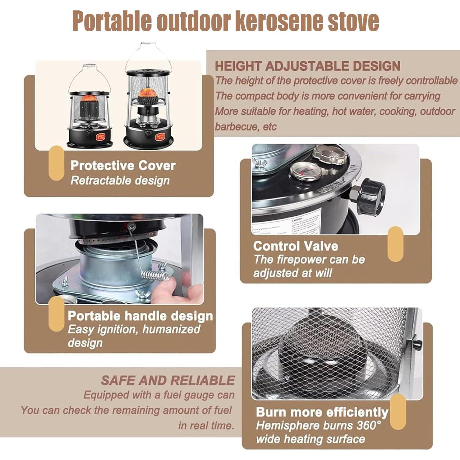 Calentador de Queroseno JHYCCDD 4.5L Portátil Azul