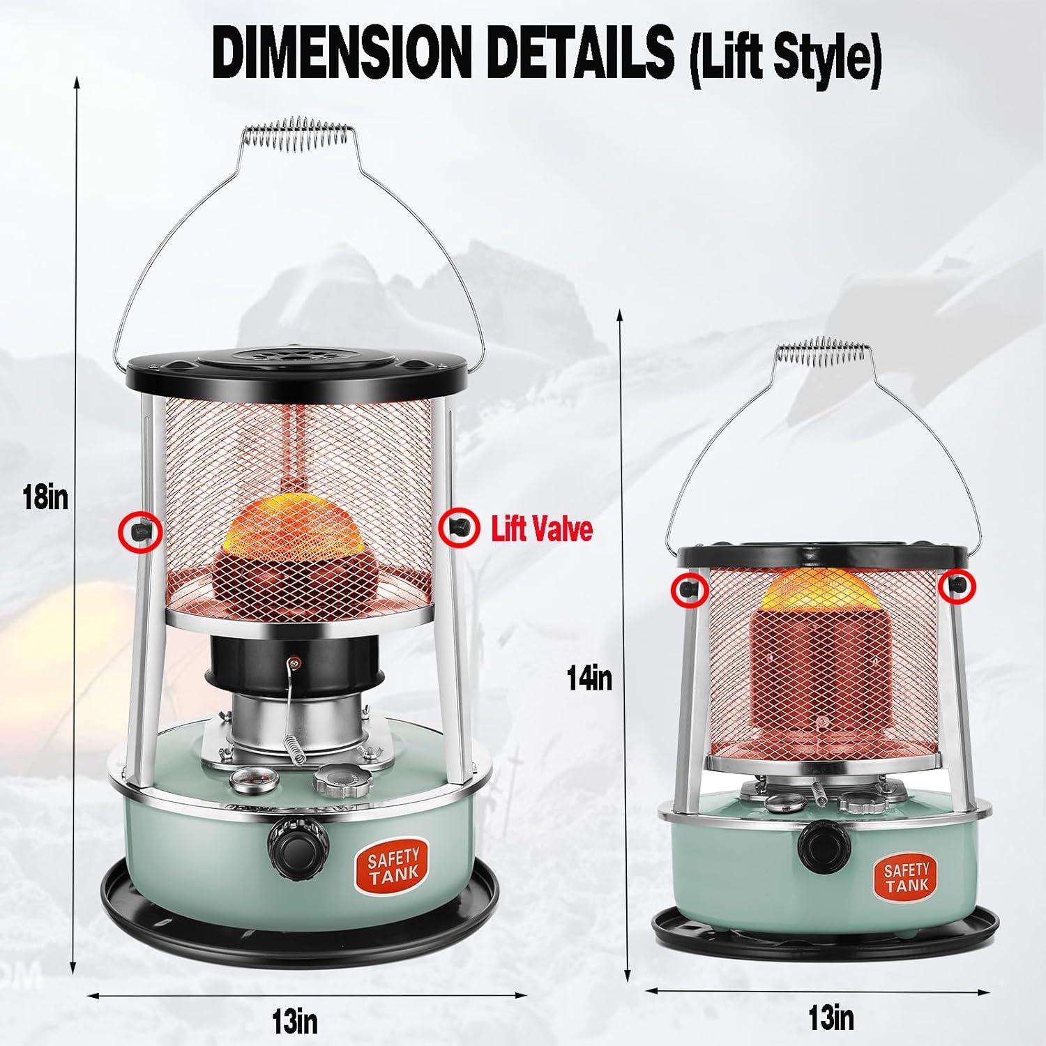 Calentador de Queroseno JHYCCDD 4.5L Portátil Azul