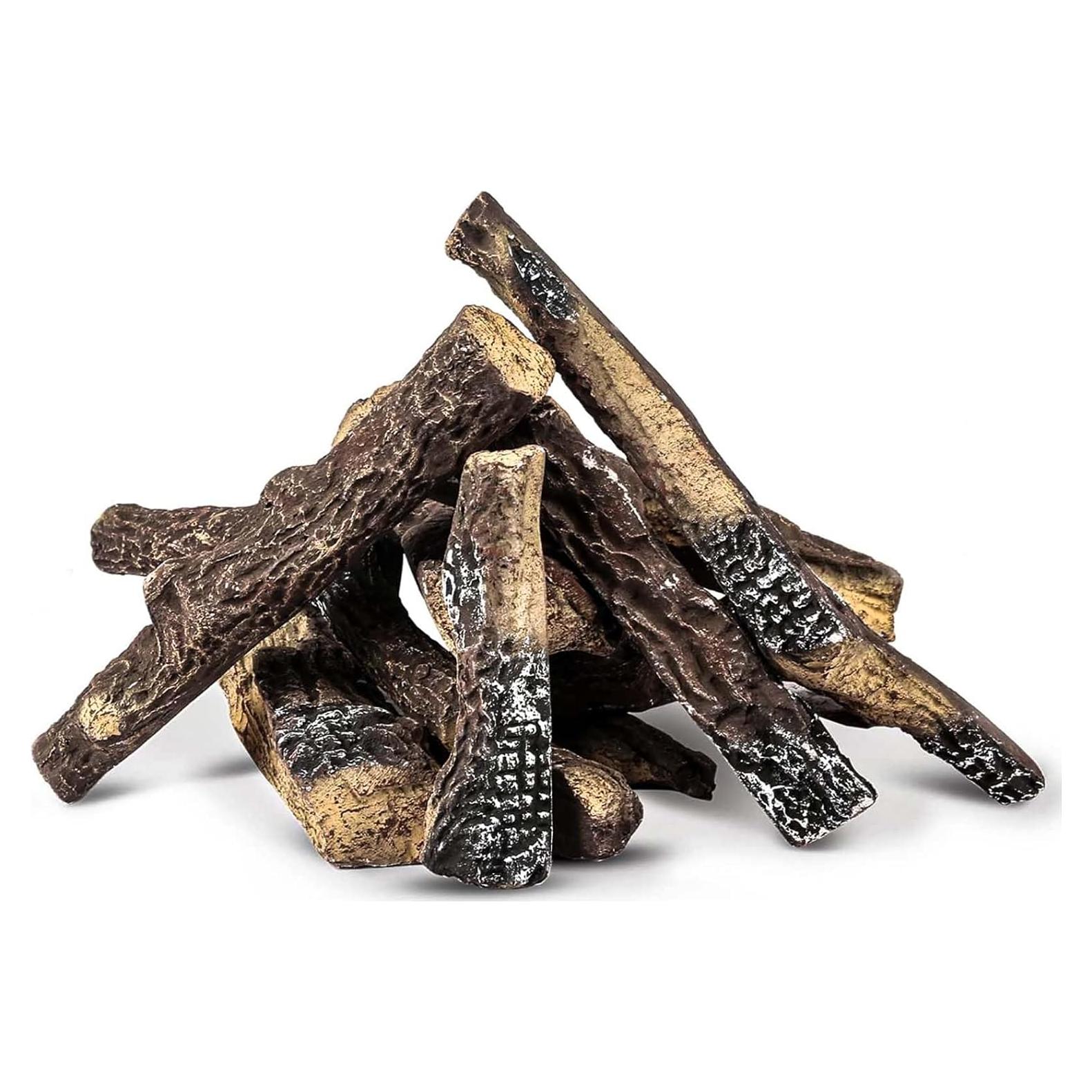 Juego de 10 Registros de Cerámica para Chimenea Hisencn