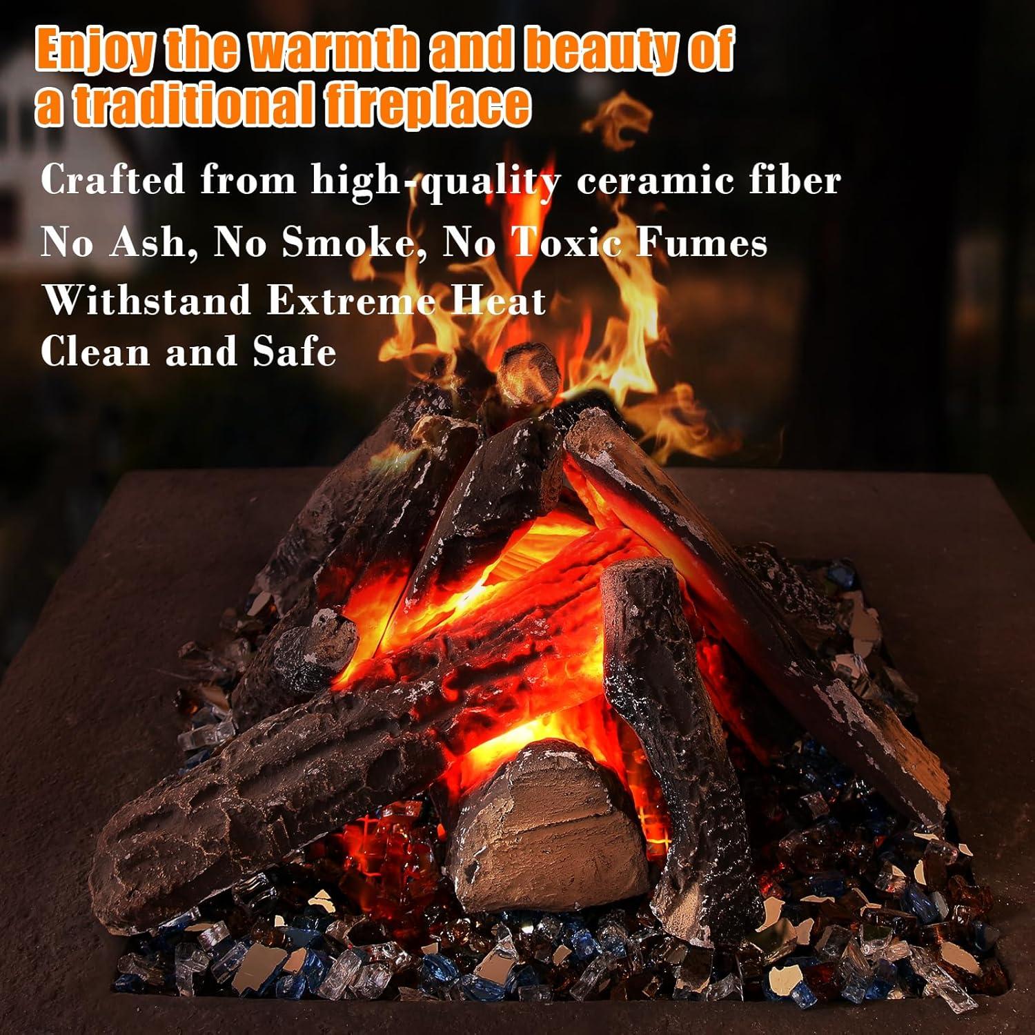 Juego de 10 Registros de Cerámica para Chimenea Hisencn