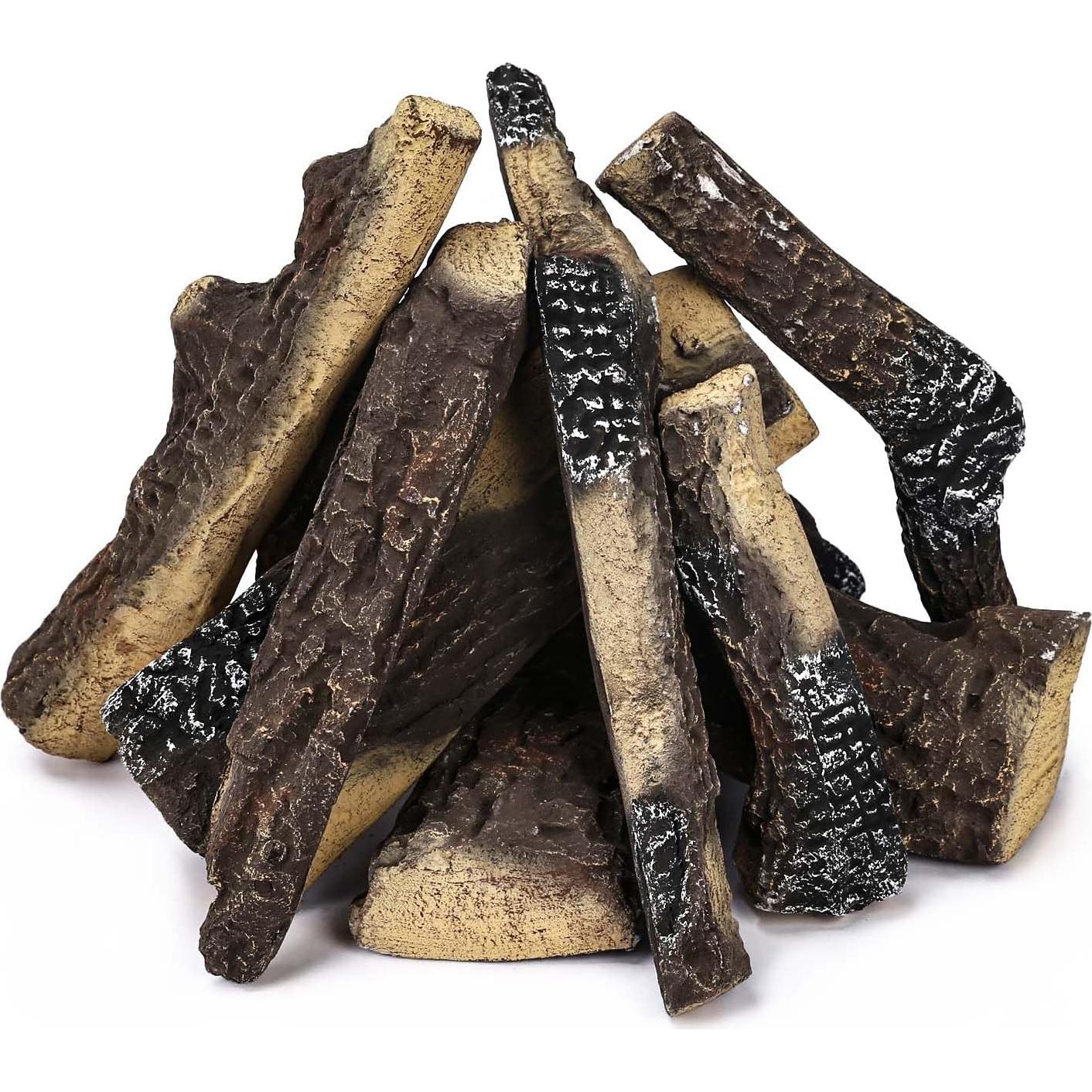 Juego de 10 Registros de Cerámica para Chimenea Hisencn