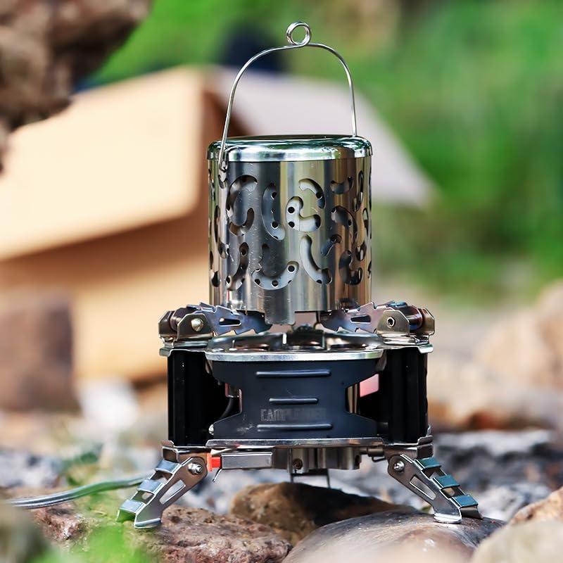 Calentador de Camping Portátil de Acero Inoxidable 330g