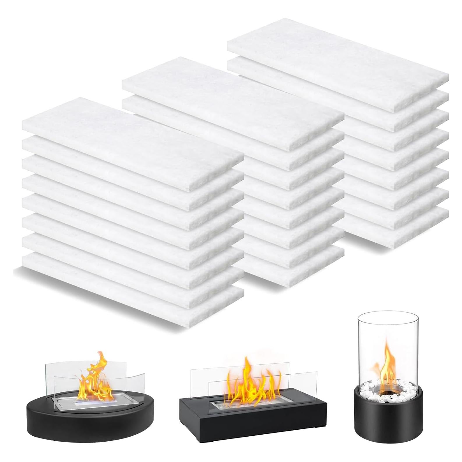 24 Mechas de Lana Cerámica para Fogón de Mesa GCVOPTON