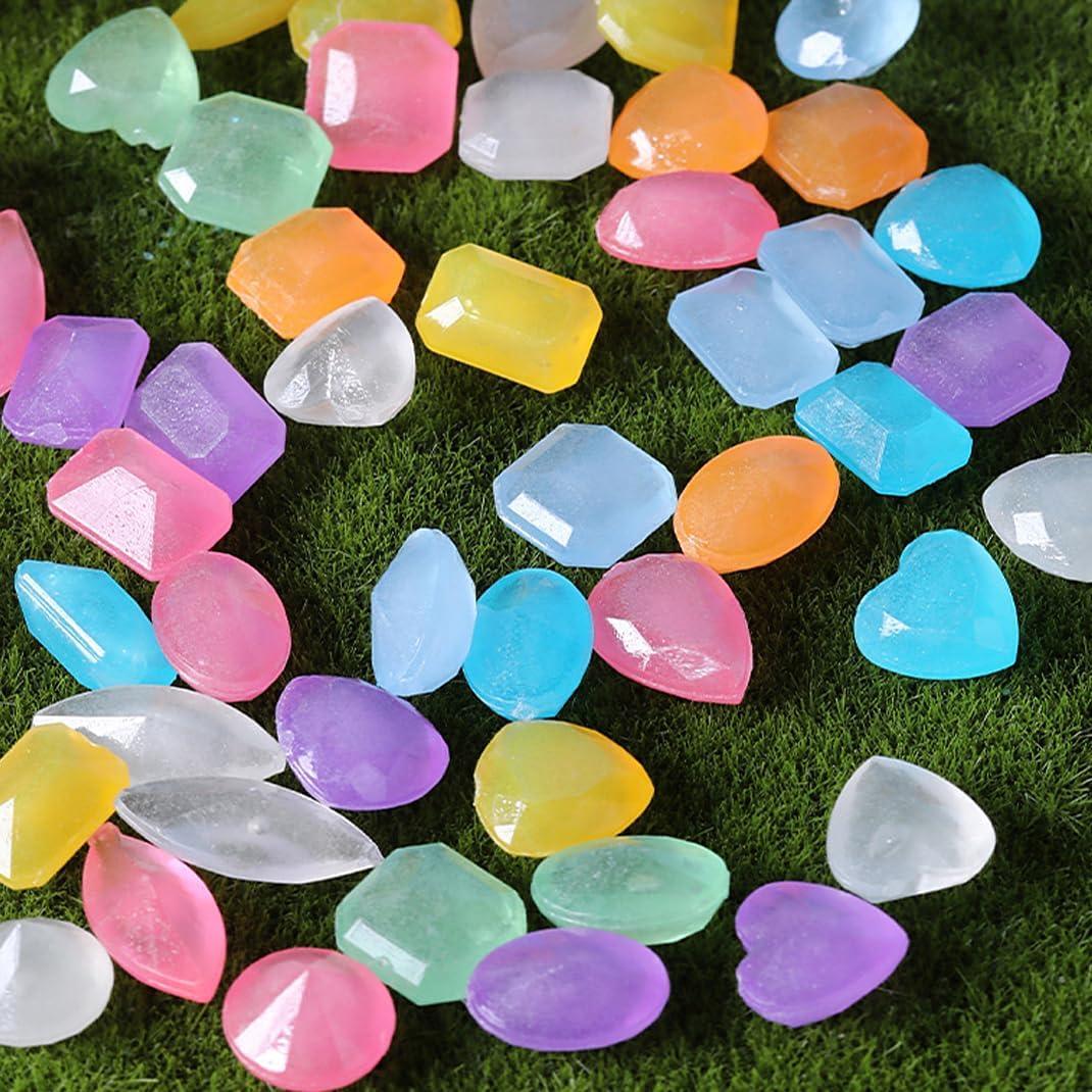 100 Rocas Brillantes en la Oscuridad DIYBravov 2x1x0.5cm