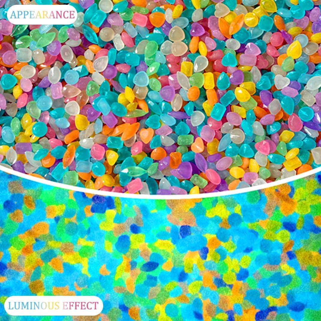 100 Rocas Brillantes en la Oscuridad DIYBravov 2x1x0.5cm