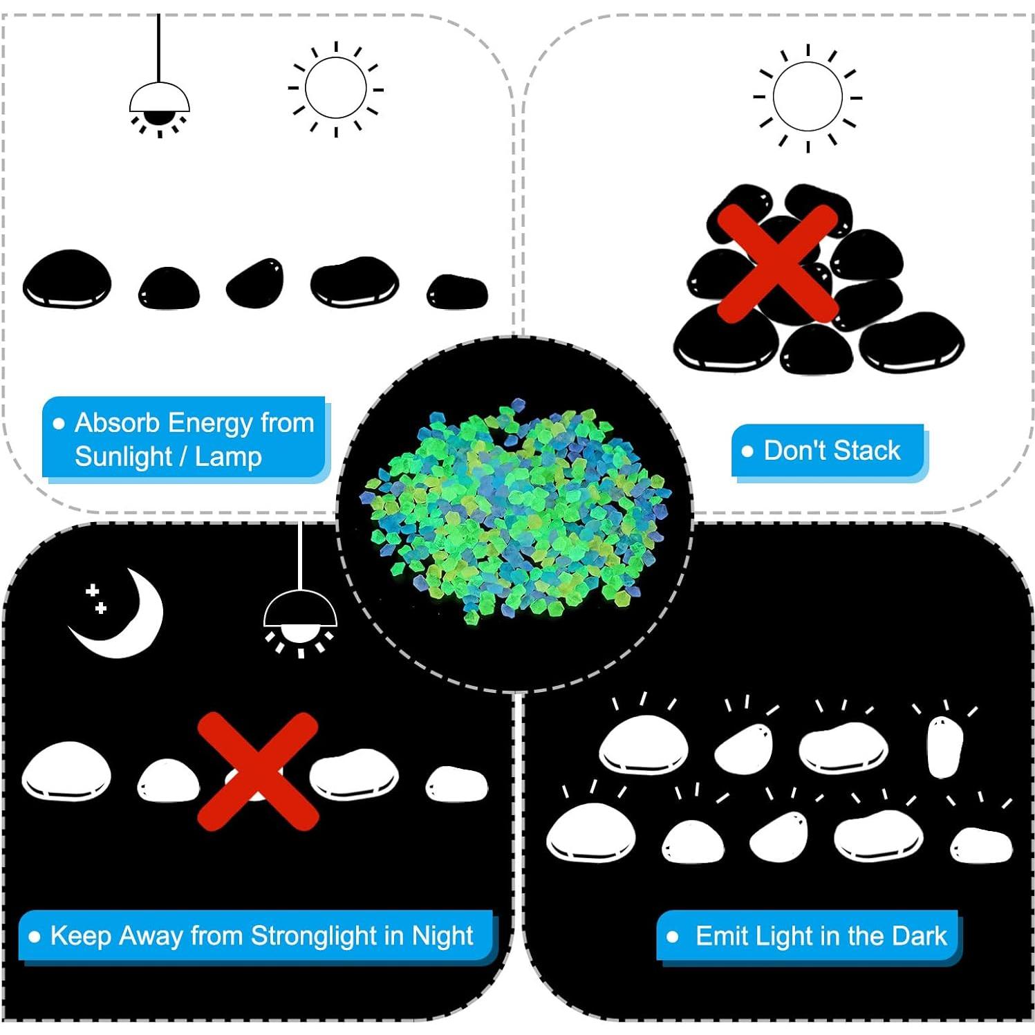 Rocas Brillantes Luminiscentes MECCANIXITY 10000pcs 3-5mm