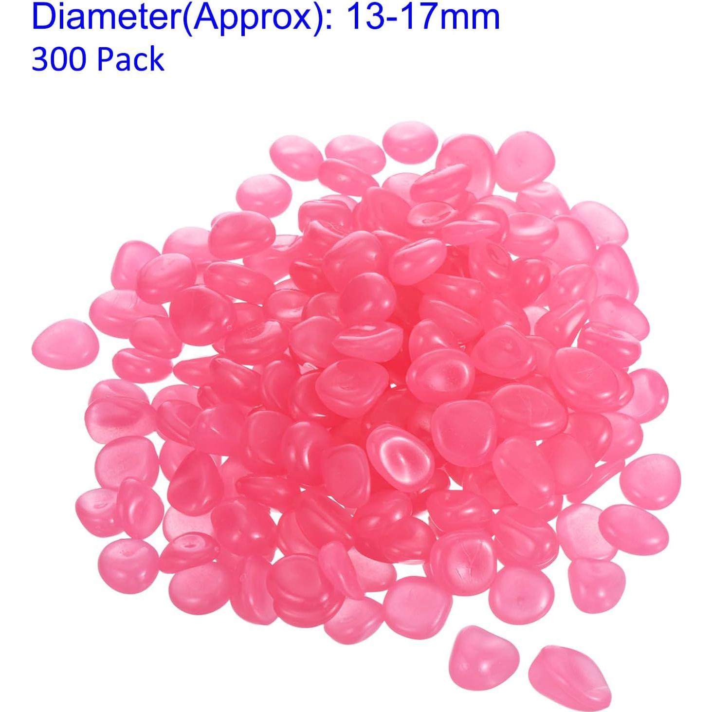 Rocas Brillantes Luminiscentes YOKIVE 300 Pcs Rosa 13-17 mm