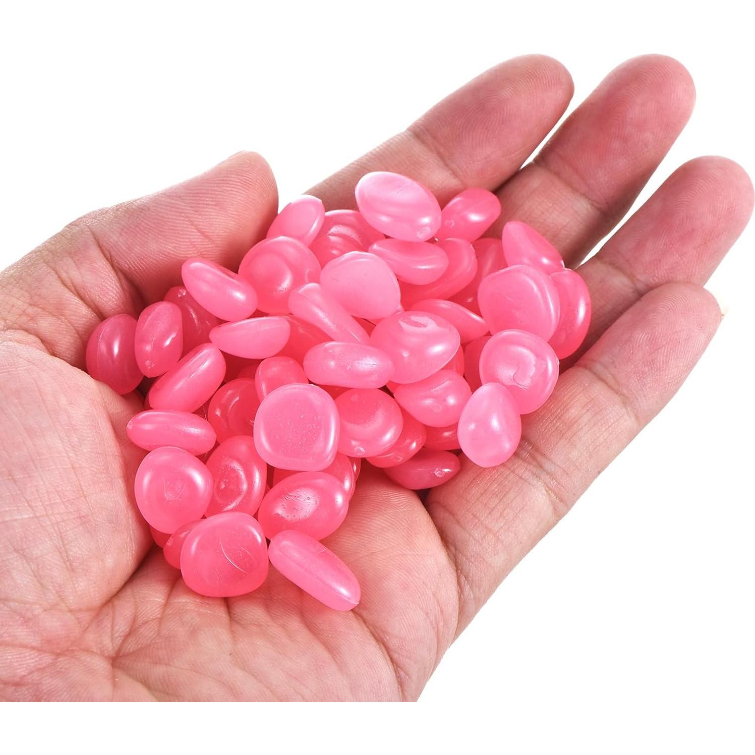 Rocas Brillantes Luminiscentes YOKIVE 300 Pcs Rosa 13-17 mm