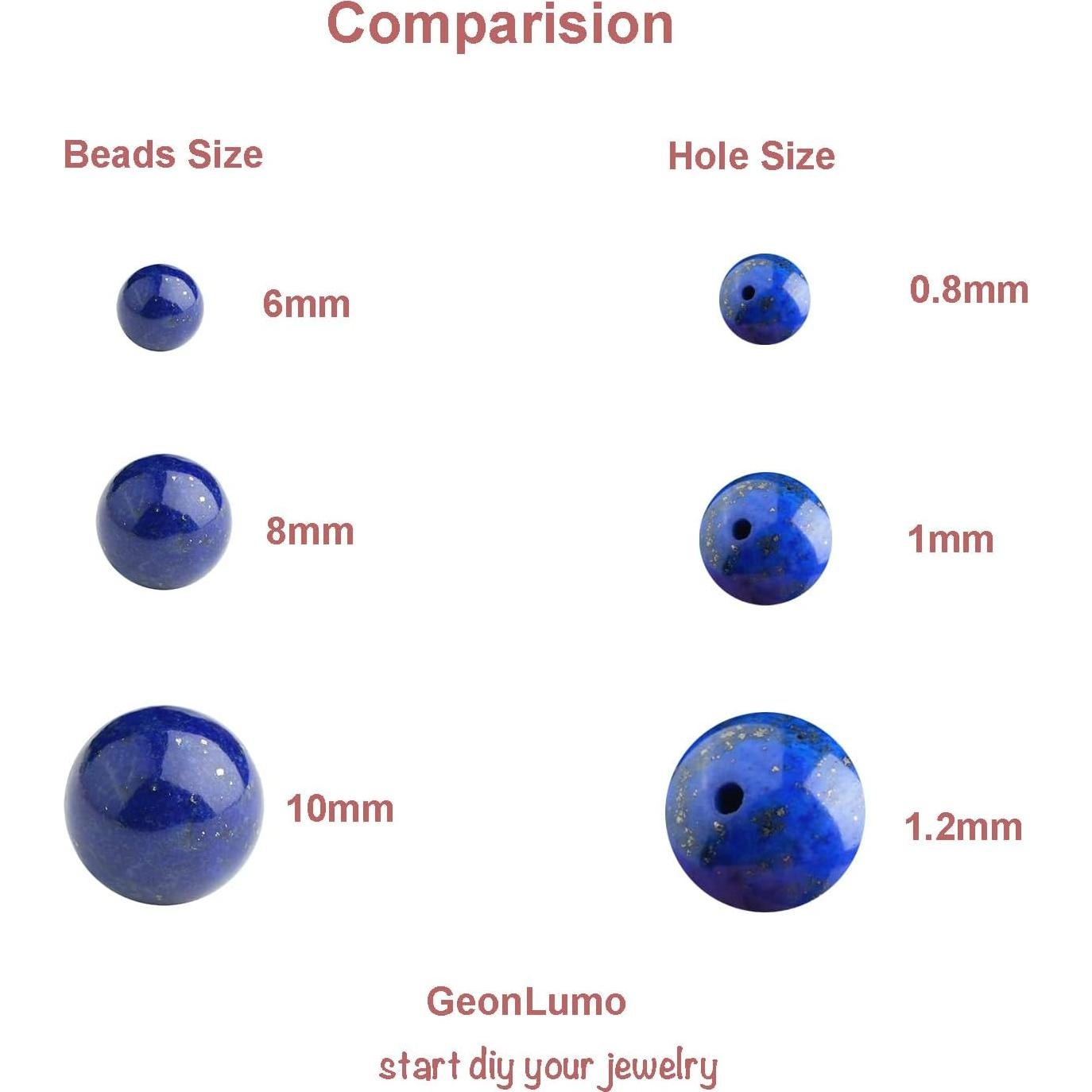 Perlas de Piedra Natural Brillantes en la Oscuridad 6mm - DIY