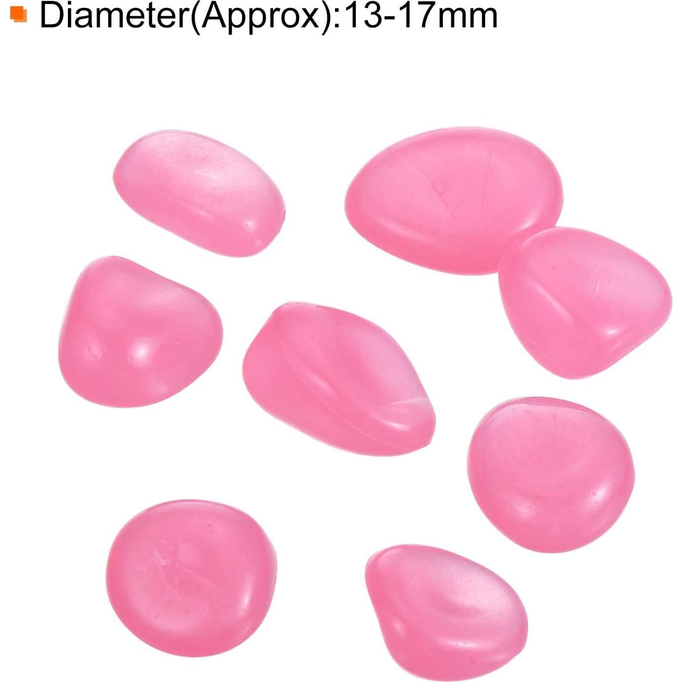 Rocas Brillantes Luminiscentes Rosa 100pcs MECCANIXITY 13-17mm