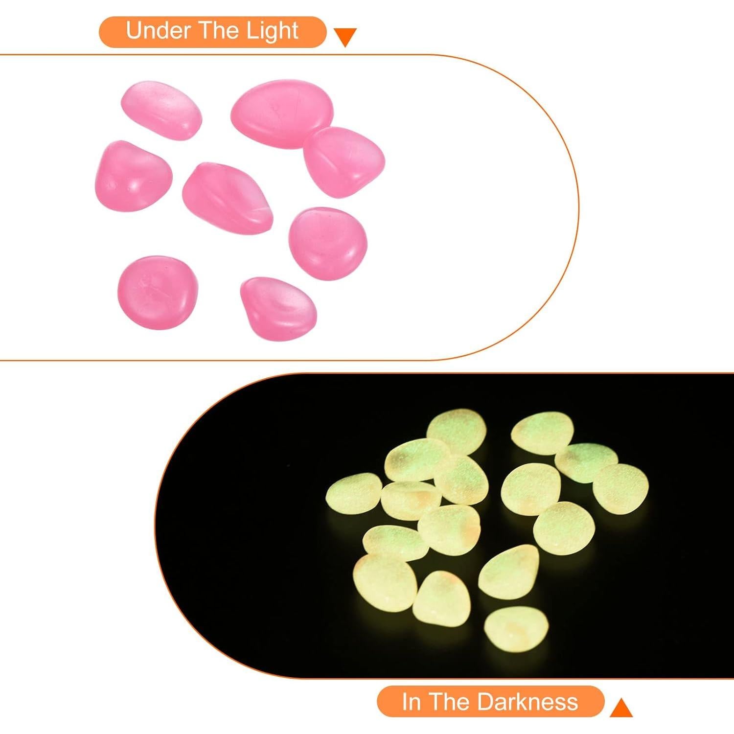 Rocas Brillantes Luminiscentes Rosa 100pcs MECCANIXITY 13-17mm