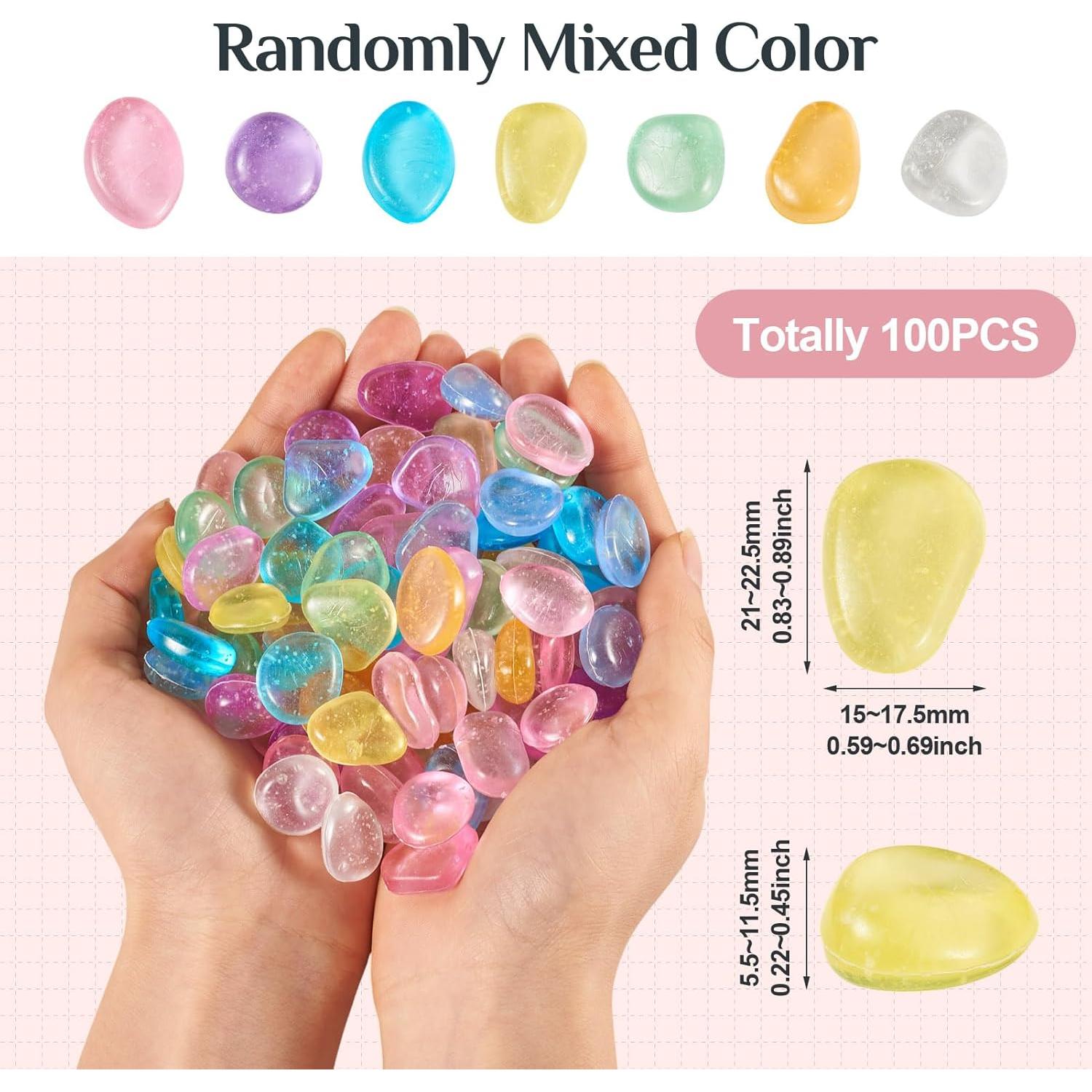 100 Rocas Brillantes en la Oscuridad Magibeads 15-22 mm