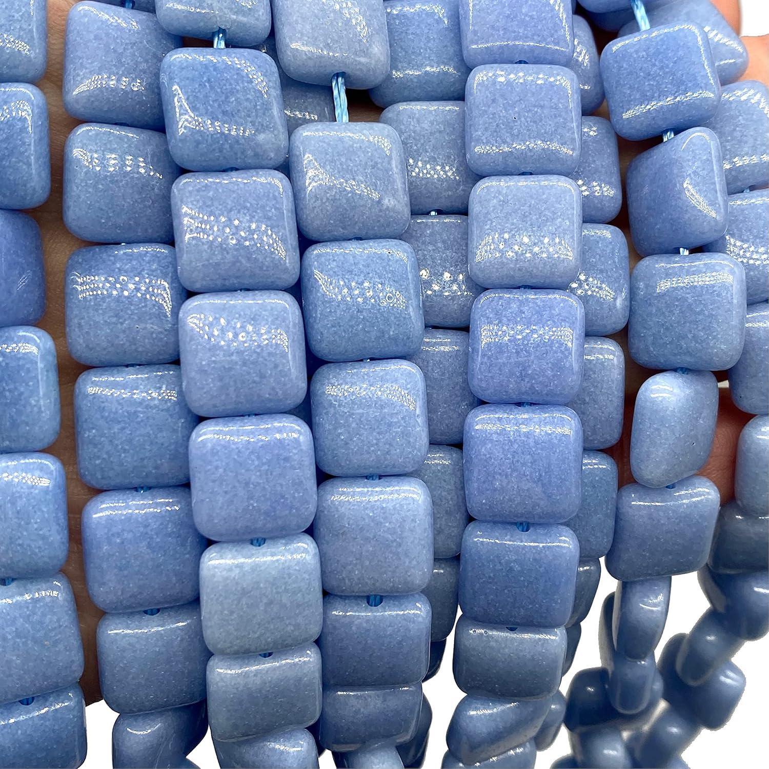 Perlas de Aragonito Azul Mexicano ABC GEMS 12mm Brillan en la Oscuridad