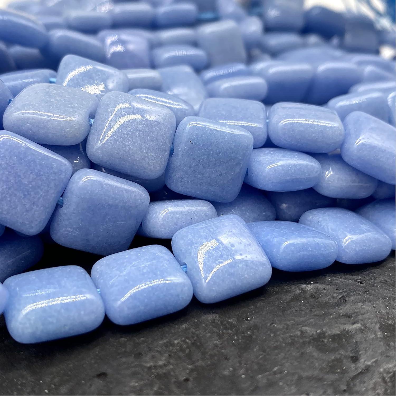 Perlas de Aragonito Azul Mexicano ABC GEMS 12mm Brillan en la Oscuridad