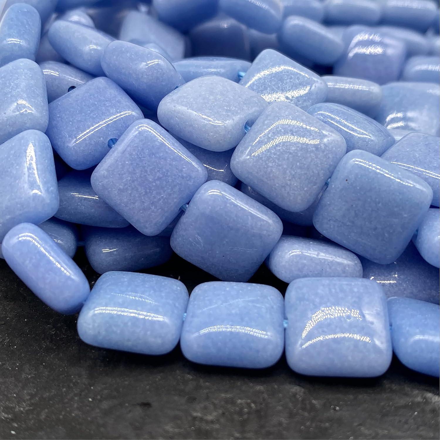 Perlas de Aragonito Azul Mexicano ABC GEMS 12mm Brillan en la Oscuridad