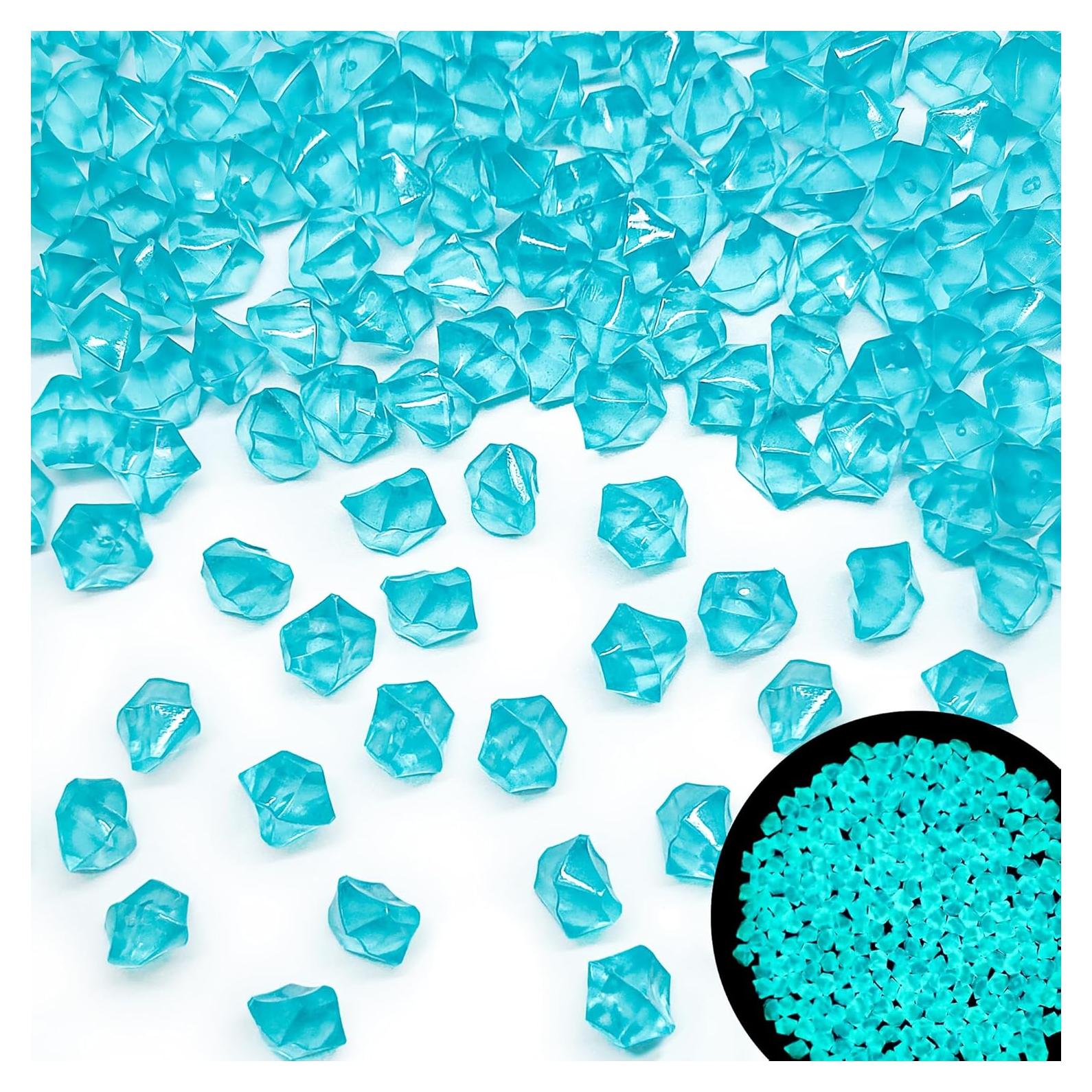 Cubos de Hielo Acrílicos Luminiscentes Kaiyuan 100pcs Azul