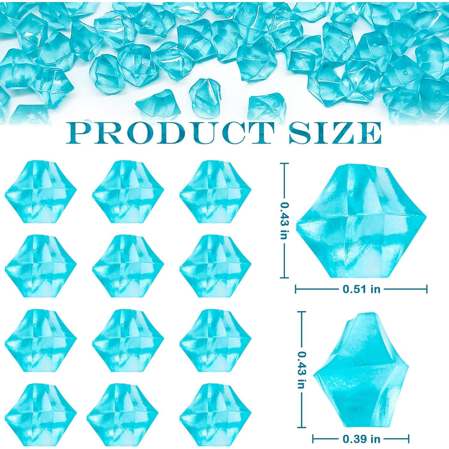 Cubos de Hielo Acrílicos Luminiscentes Kaiyuan 100pcs Azul