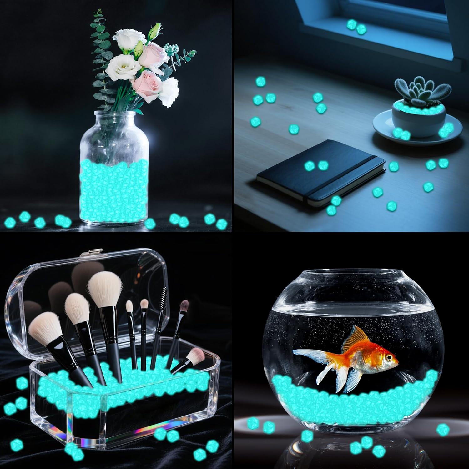 Cubos de Hielo Acrílicos Luminiscentes Kaiyuan 100pcs Azul