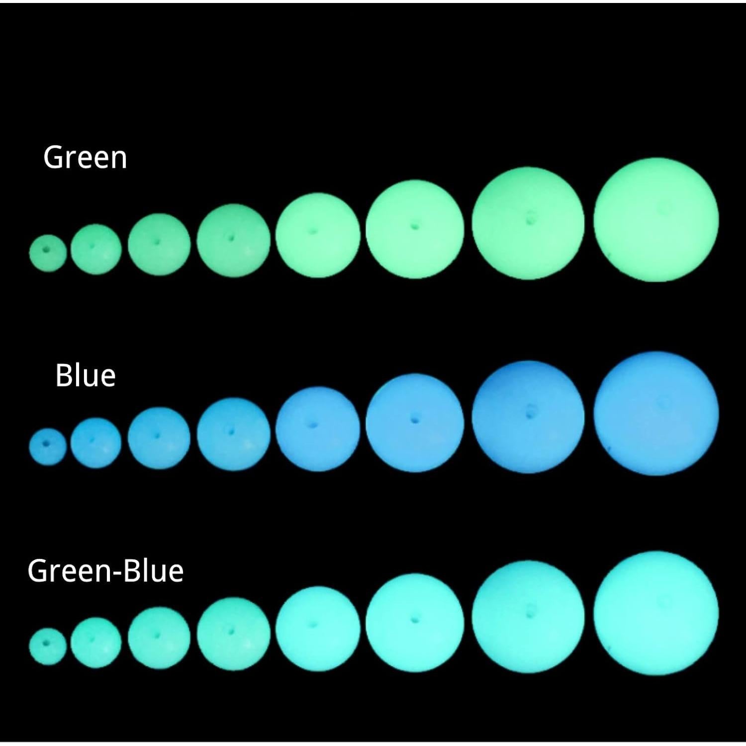 Perlas Luminosa Solar 6mm Azul ACYUNLEI 100 Piezas DIY