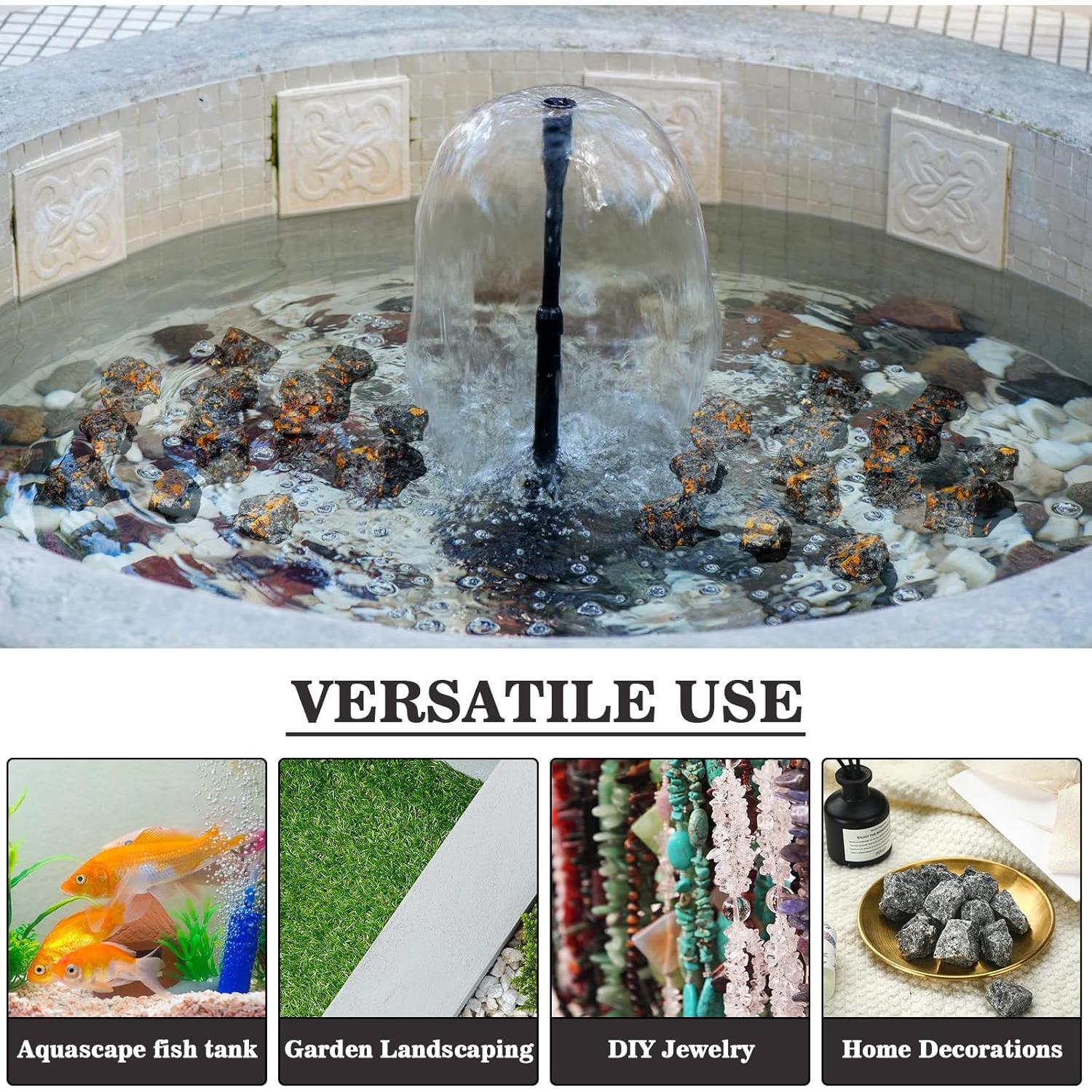 Piedra Yooperlite 300g Brillo UV Natural para Decoración