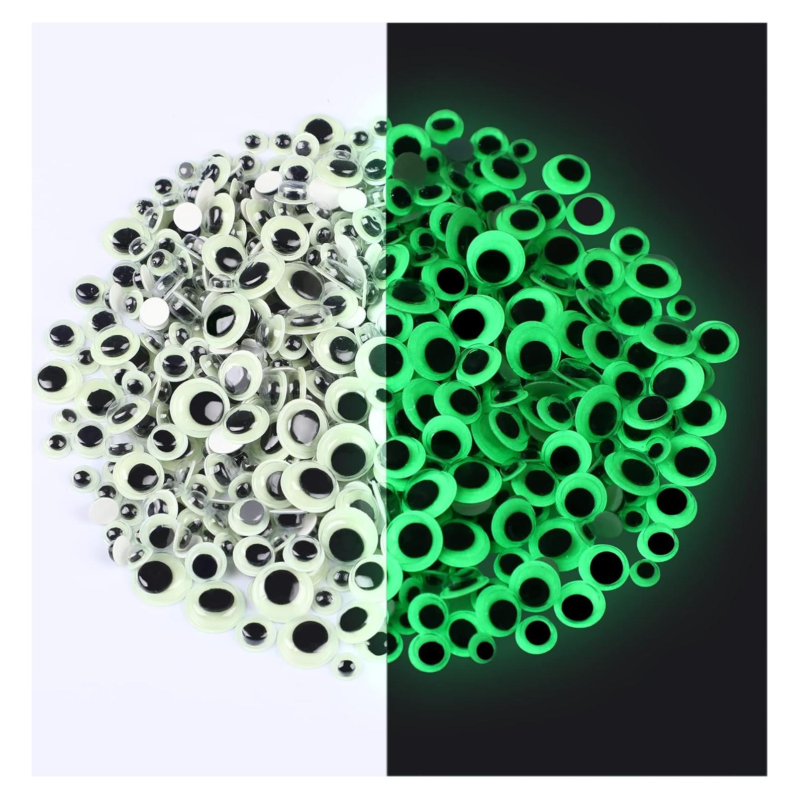 Ojos Móviles Brillantes en la Oscuridad UPINS 500PCS 6-12mm