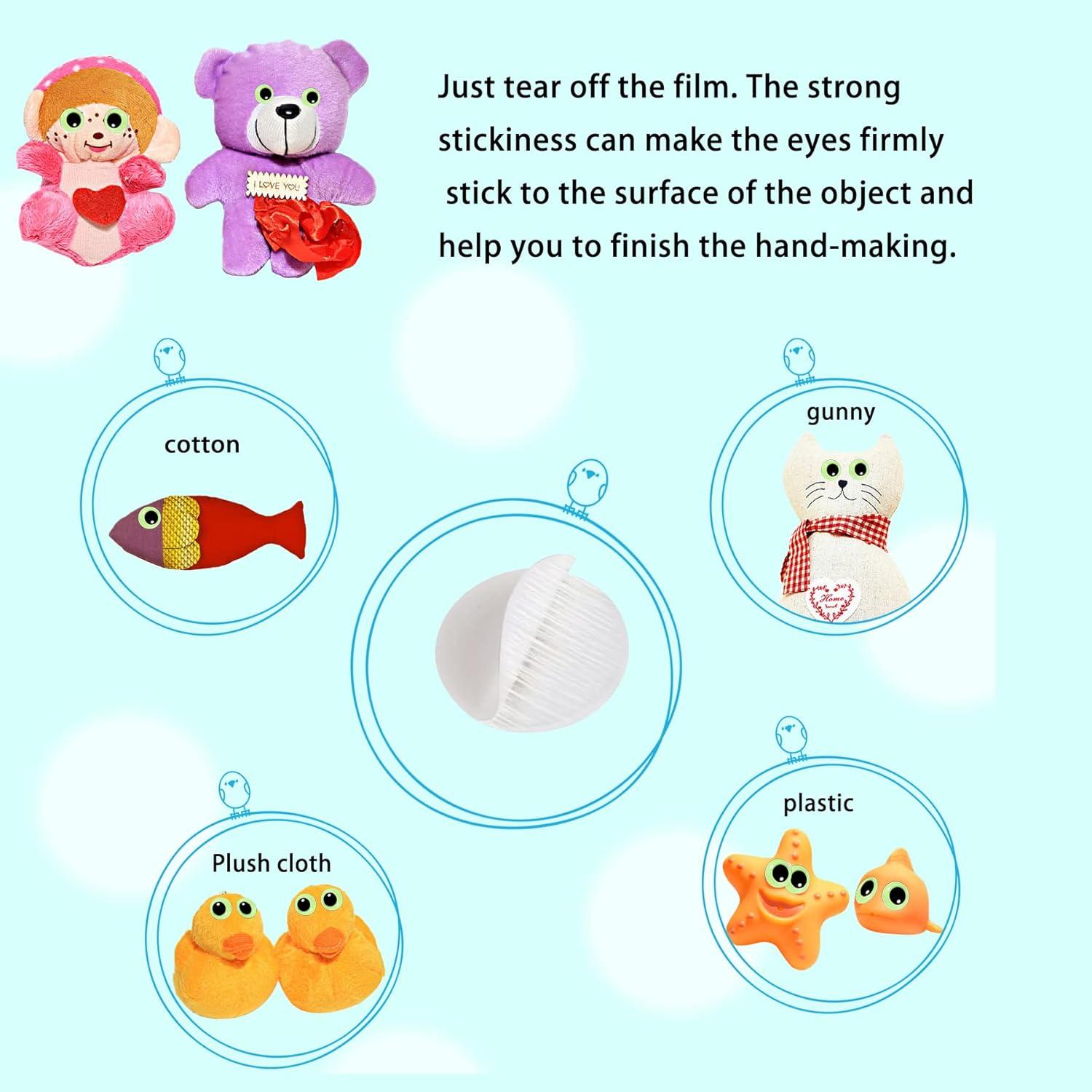 Ojos Móviles Brillantes en la Oscuridad UPINS 500PCS 6-12mm