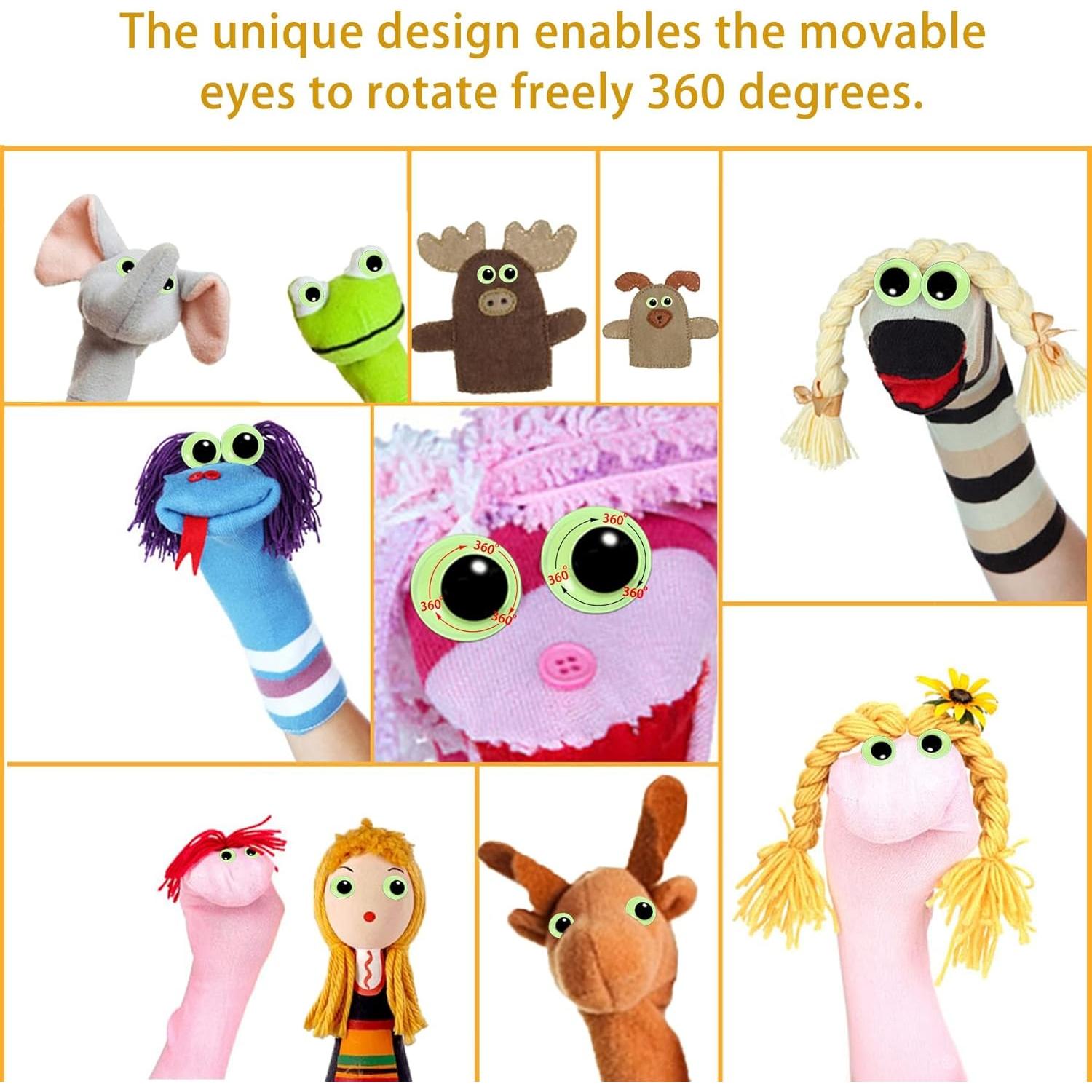 Ojos Googly Autoadhesivos UPINS 300 Pcs Brillan en la Oscuridad