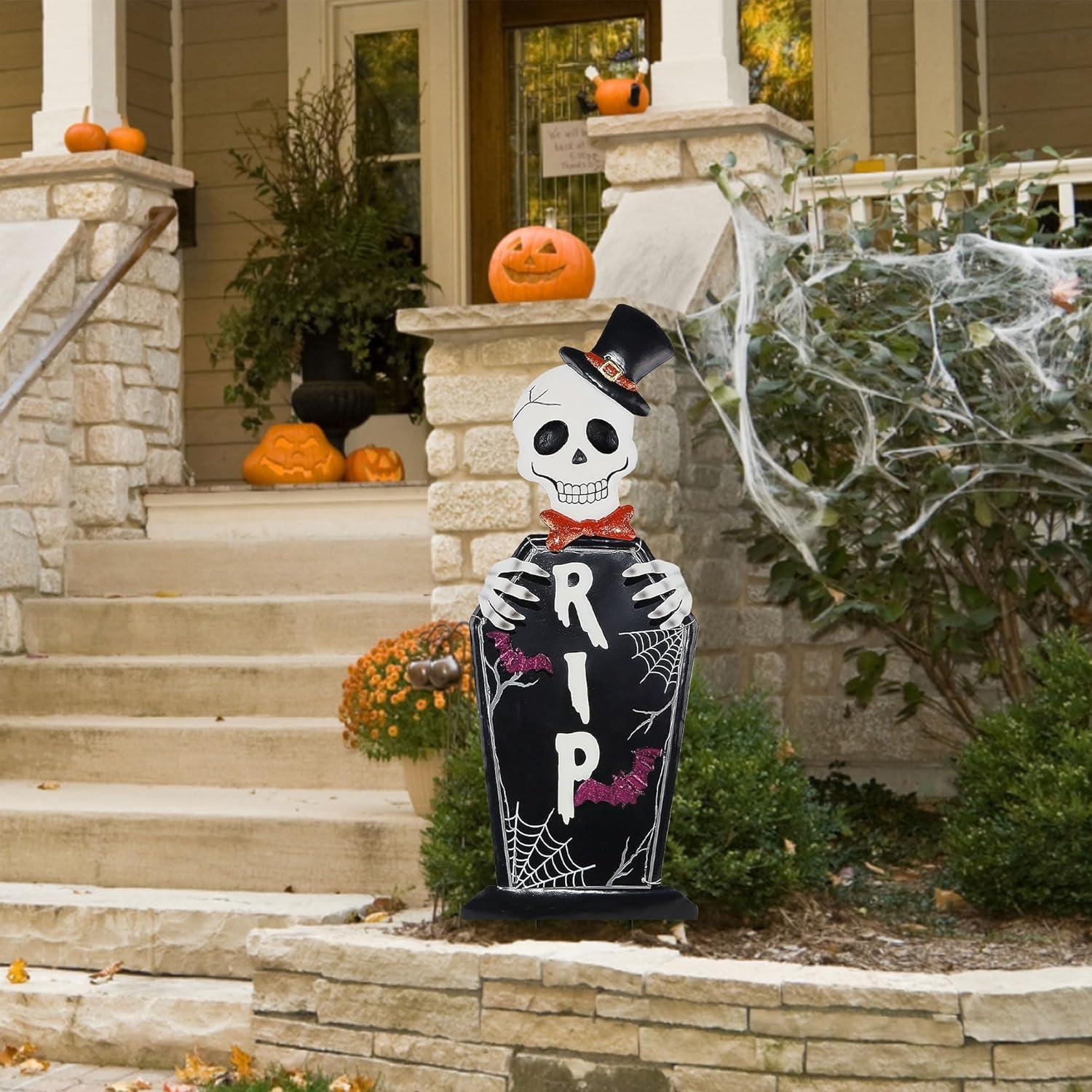 Estaca de Jardín Halloween Joliyoou con Lámpara Solar 67 cm