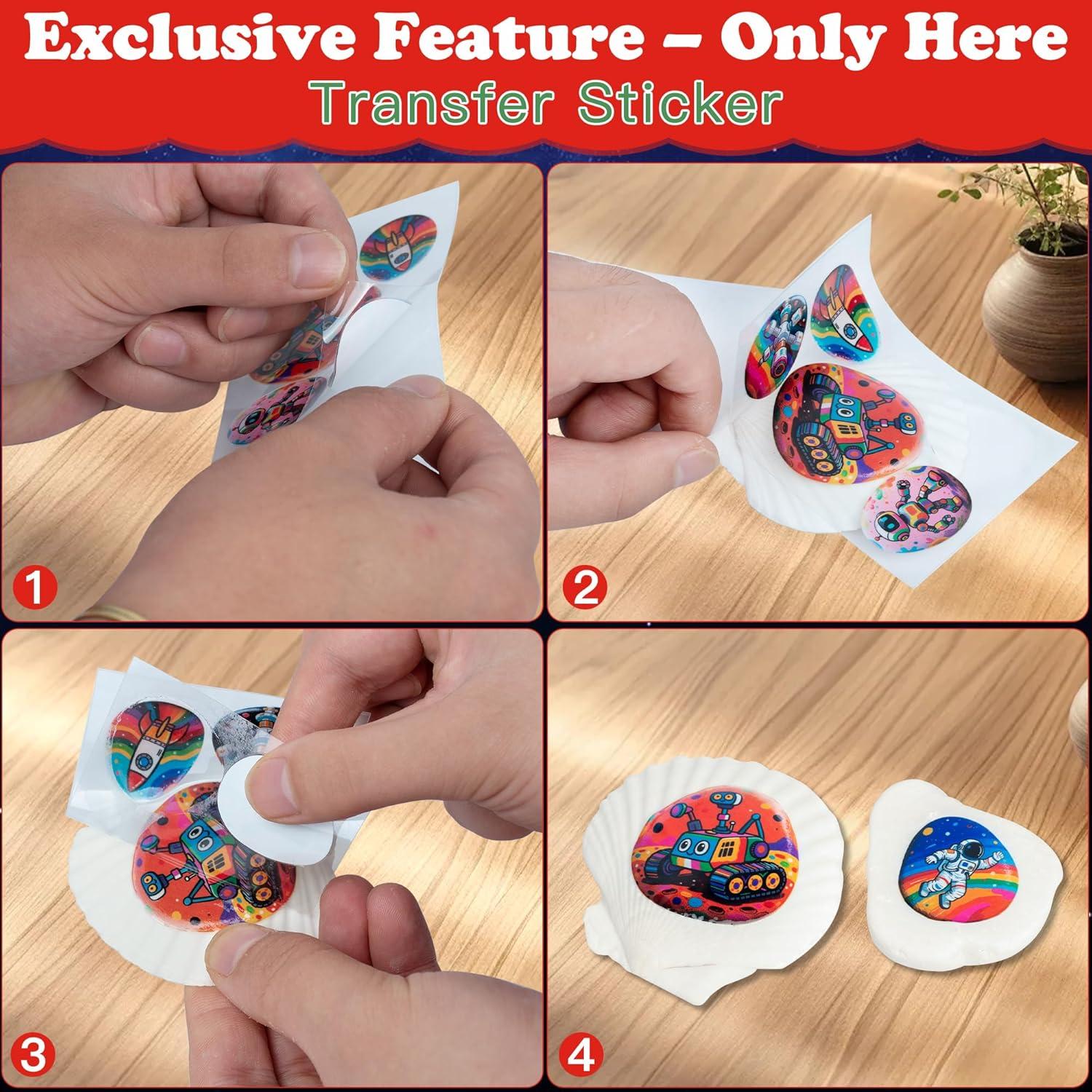 Kit de Pintura de Rocas y Conchas Awsoo - Brillan en la Oscuridad