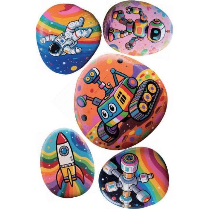 Kit de Pintura de Rocas y Conchas Awsoo - Brillan en la Oscuridad