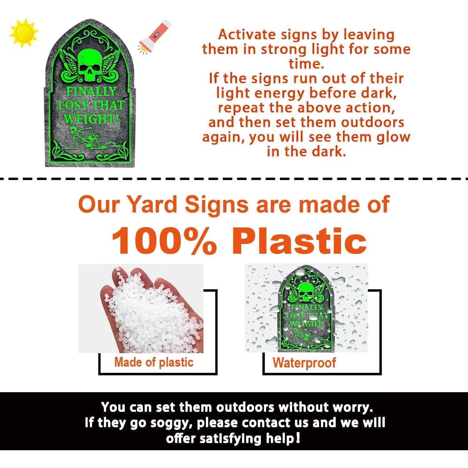 Lápidas Espeluznantes CiniQy para Halloween - Paquete de 6