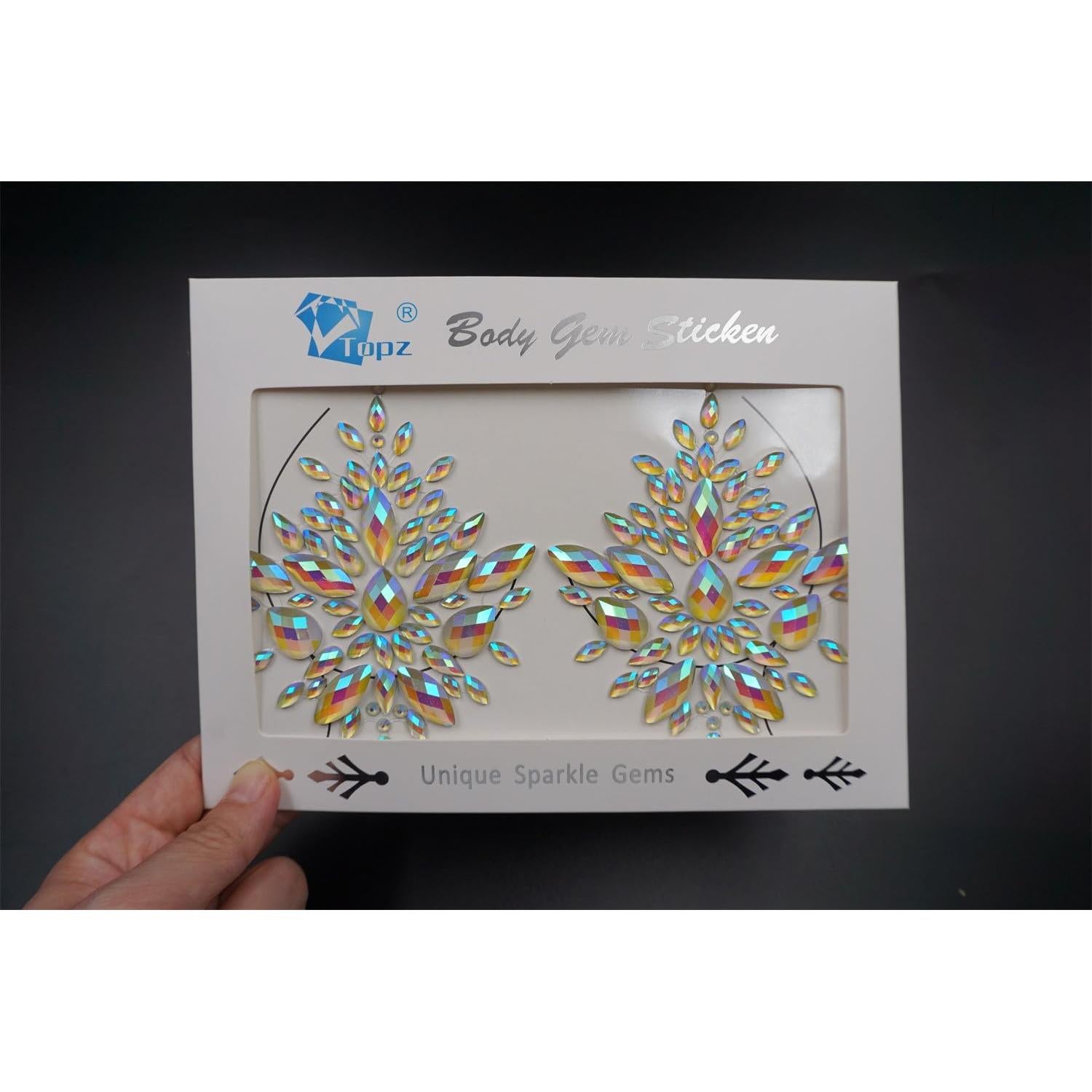 Joyas Faciales Brillantes Topaz - Pegatinas Corporales Halloween