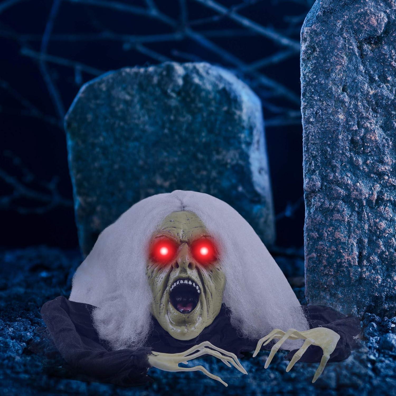 Paquete de 4 Ojos LED Brillantes Rojo LCHUANG para Halloween