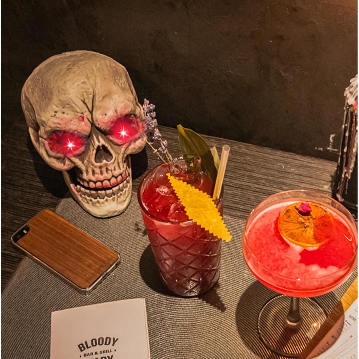 Paquete de 4 Ojos LED Brillantes Rojo LCHUANG para Halloween