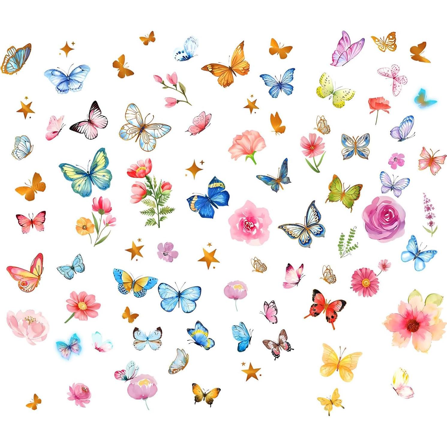 Calcomanías de Pared Brillantes Youcoscos - Mariposas Luminiscentes